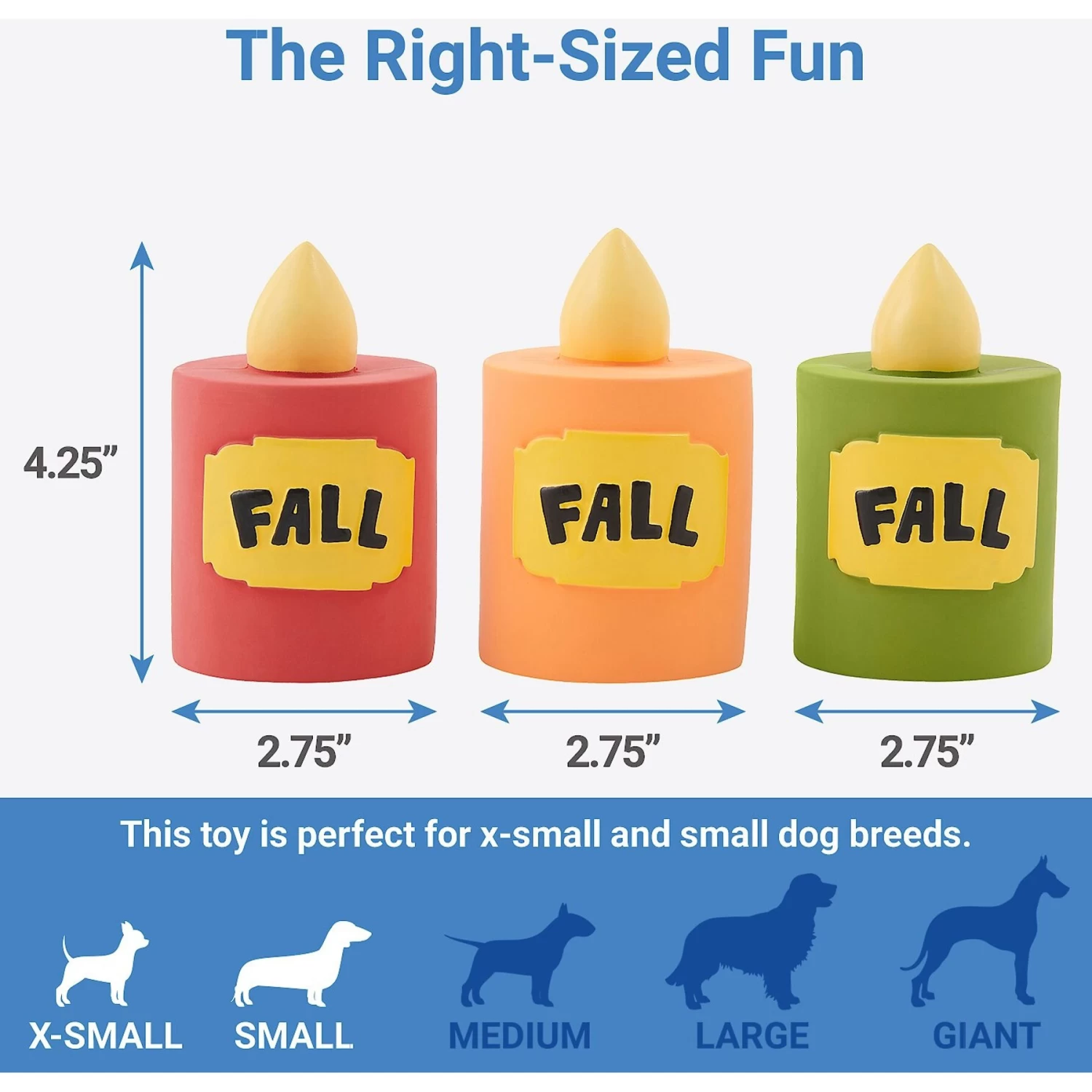 Frisco Fall Candles Latex Squeaky Dog Toy 4 Frisco Fall Candles Latex Squeaky Dog Toy - Image 2