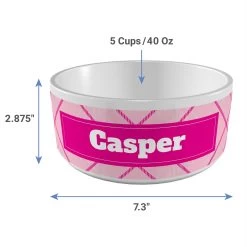 Frisco Personalized Plaid Ceramic Dog Bowl -Frisco 287013 PT3. AC SS1800 V1642024384