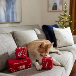 Frisco Holiday 12 Day Countdown Blocks Plush Squeaky Dog Toy, 3 Count -Frisco 287447 PT3. AC SS1800 V1632774583