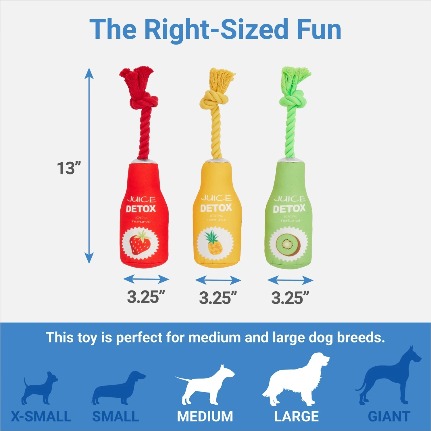 Frisco New Year, New Me Juice Cleanse Plush Squeaky Dog Toy 4 Frisco New Year, New Me Juice Cleanse Plush Squeaky Dog Toy - Image 2