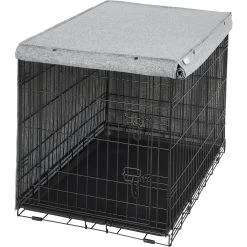 Frisco Faux Linen Dog Crate Cover -Frisco 289630 PT4. AC SS1800 V1644248877