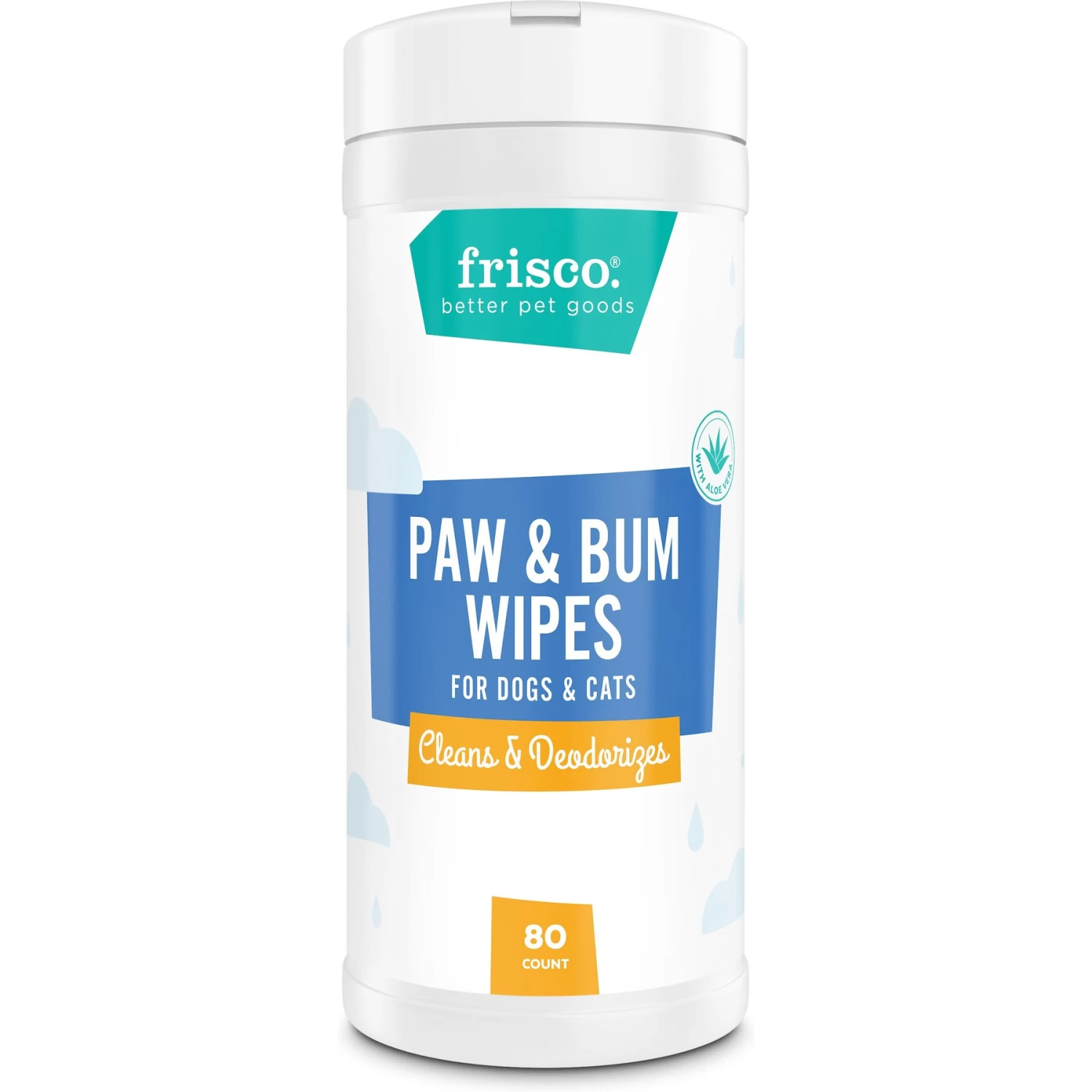 Frisco Deodorizing Paw & Bum Waterless Grooming Wipes For Dogs & Cats 3 Frisco Deodorizing Paw & Bum Waterless Grooming Wipes For Dogs & Cats
