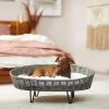 Frisco Elevated Rectangle Wicker Dog & Cat Bed With Eyelash Faux Fur Cushion -Frisco 296679 MAIN. AC SS1800 V1633727657