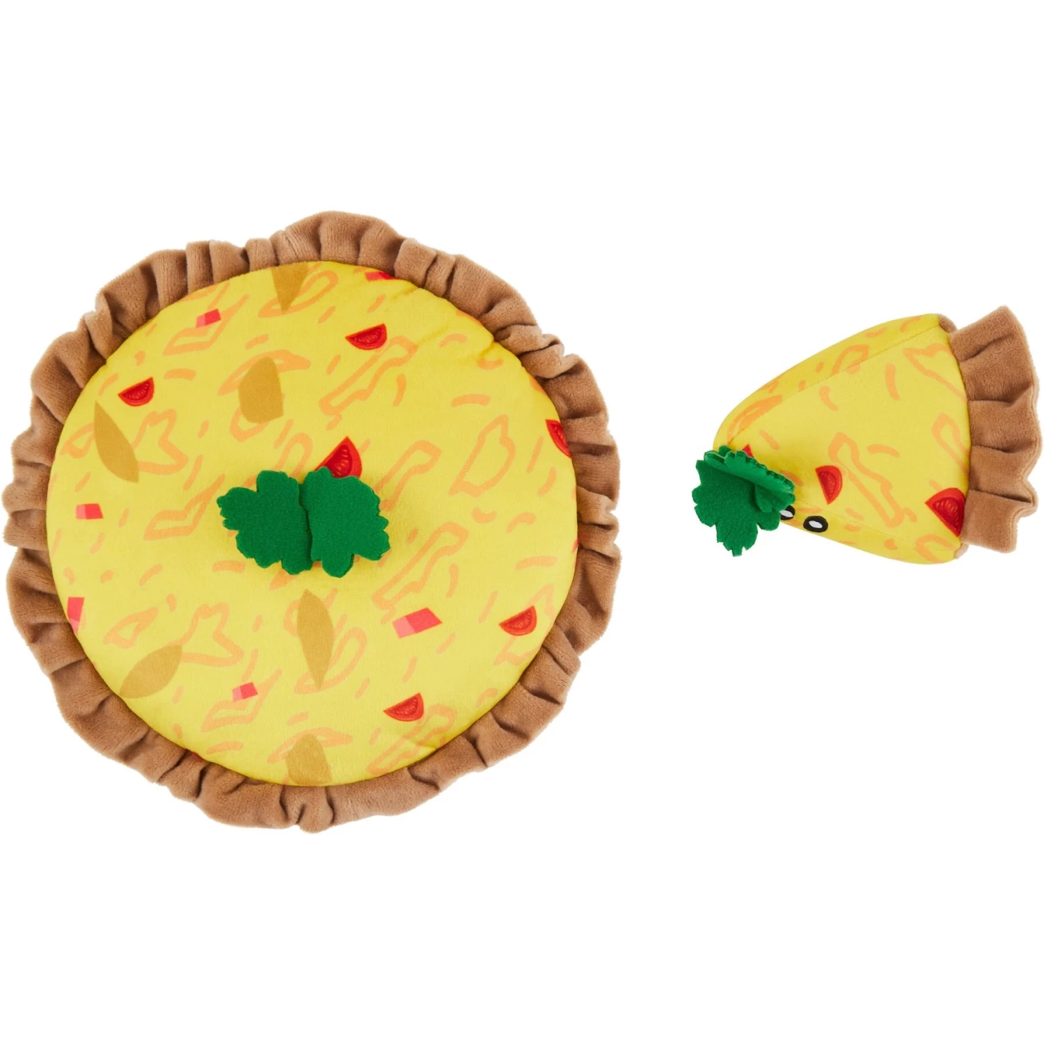 Frisco Brunch Quiche 2-in-1 Plush Squeaky Dog Toy 5 Frisco Brunch Quiche 2-in-1 Plush Squeaky Dog Toy - Image 3