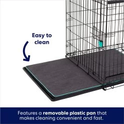 Frisco Heavy Duty Enhanced Lock Sliding Double Door Fold & Carry Wire Dog Crate & Mat Kit -Frisco 297461 PT4. AC SS1800 V1633115628