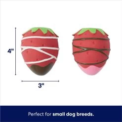 Frisco Valentine Chocolate Covered Strawberries Latex Squeaky Dog Toy -Frisco 298923 PT1. AC SS1800 V1701365172