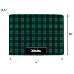 Frisco Plaid Personalized Dog & Cat Placemat -Frisco 299564 PT3. AC SS1800 V1636120294