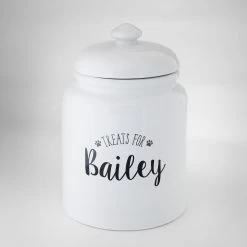 Frisco Ceramic "Treats For" Personalized Treat Jar, 13 Cup, 104oz -Frisco 301185 PT3. AC SS1800 V1630731988