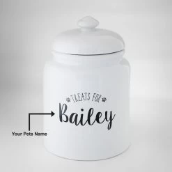 Frisco Ceramic "Treats For" Personalized Treat Jar, 13 Cup, 104oz -Frisco 301185 PT5. AC SS1800 V1630738303