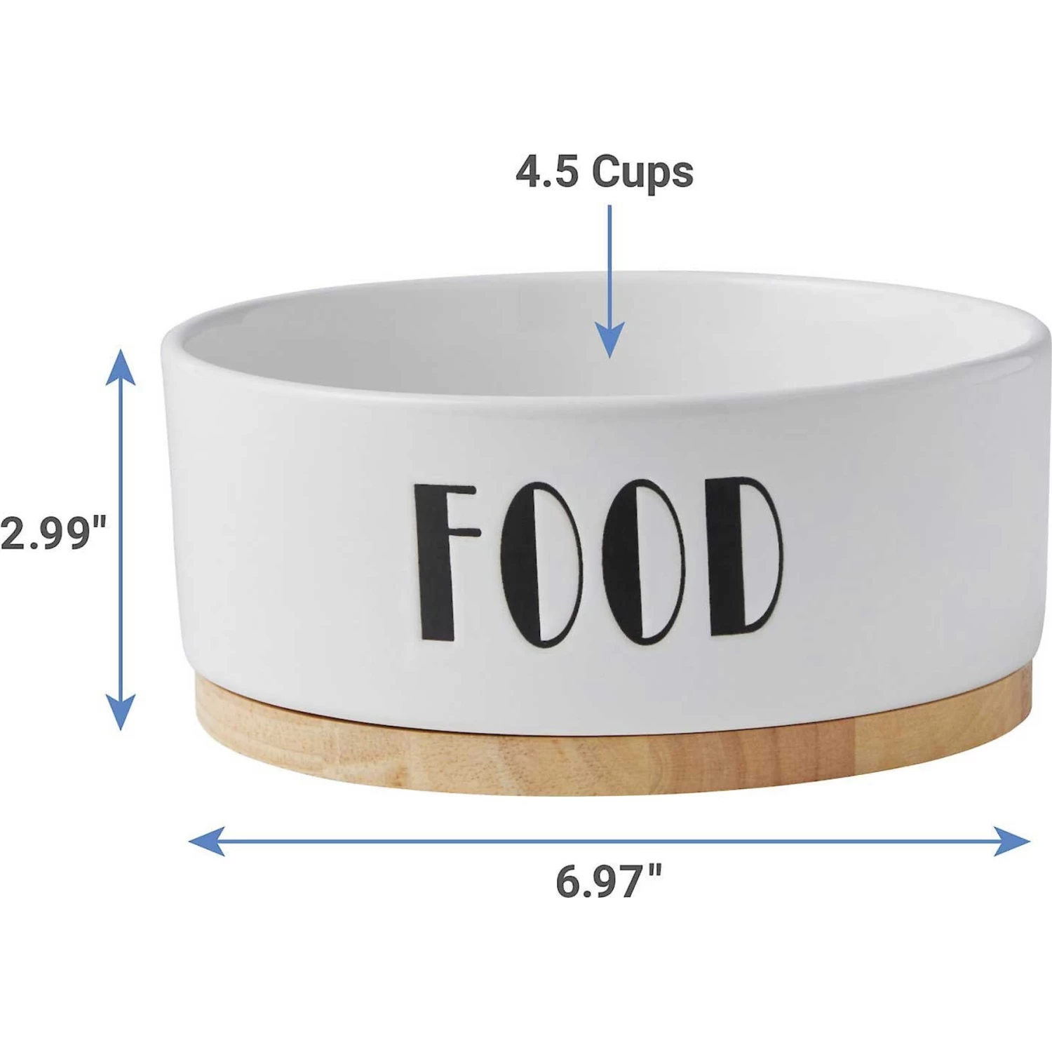 Frisco Ceramic Water Dog & Cat Bowl With Wood Base & Frisco Ceramic Food Dog & Cat Bowl With Wood Base 9 Frisco Ceramic Water Dog & Cat Bowl With Wood Base & Frisco Ceramic Food Dog & Cat Bowl With Wood Base - Image 7