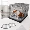 Frisco Fold & Carry Double Door Collapsible Wire Dog Crate & Mat Kit & Frisco Stainless Steel Bowl -Frisco 303428 MAIN. AC SS1800 V1657656797