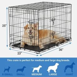 Frisco Fold & Carry Double Door Collapsible Wire Dog Crate & Mat Kit & Frisco Stainless Steel Bowl 12 Frisco Fold & Carry Double Door Collapsible Wire Dog Crate & Mat Kit & Frisco Stainless Steel Bowl -Frisco 303428 PT2. AC SS1800 V1623055045