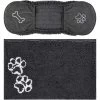 Frisco Microfiber Chenille Shammy Towel & Frisco Microfiber Chenille Paw Print Dog & Cat Mat, Dark Gray -Frisco 303468 MAIN. AC SS1800 V1623060752