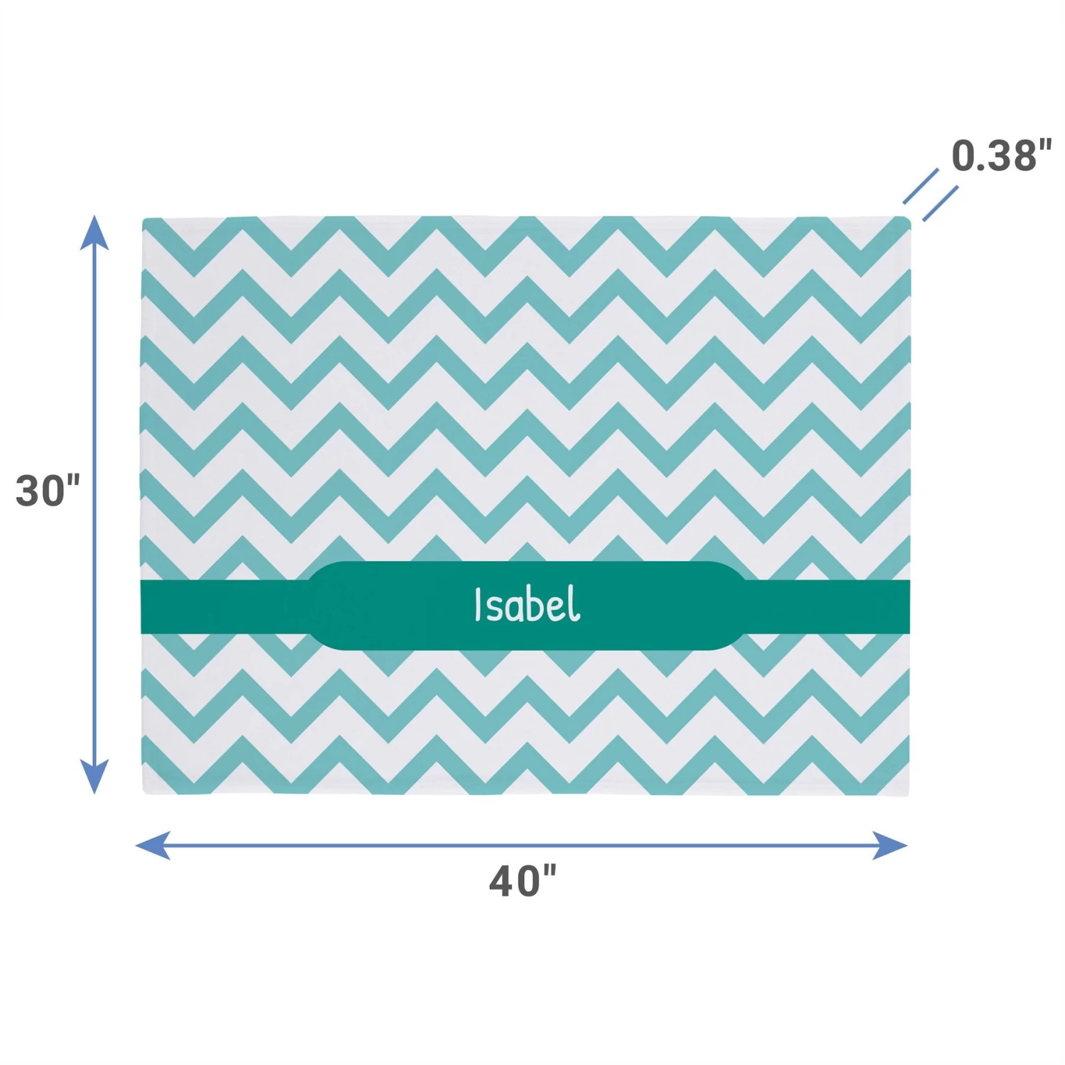 Frisco Personalized Subtle Chevron Soft Fleece Cat & Dog Blanket, 30" X 40" 4 Frisco Personalized Subtle Chevron Soft Fleece Cat & Dog Blanket, 30" X 40" - Image 2