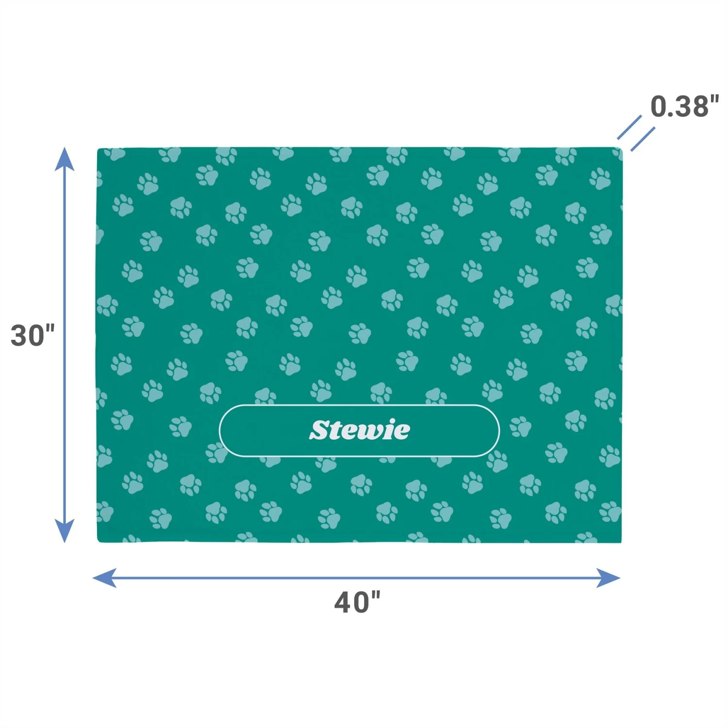 Frisco Personalized Paws Soft Fleece Cat & Dog Blanket, 30" X 40" 4 Frisco Personalized Paws Soft Fleece Cat & Dog Blanket, 30" X 40" - Image 2