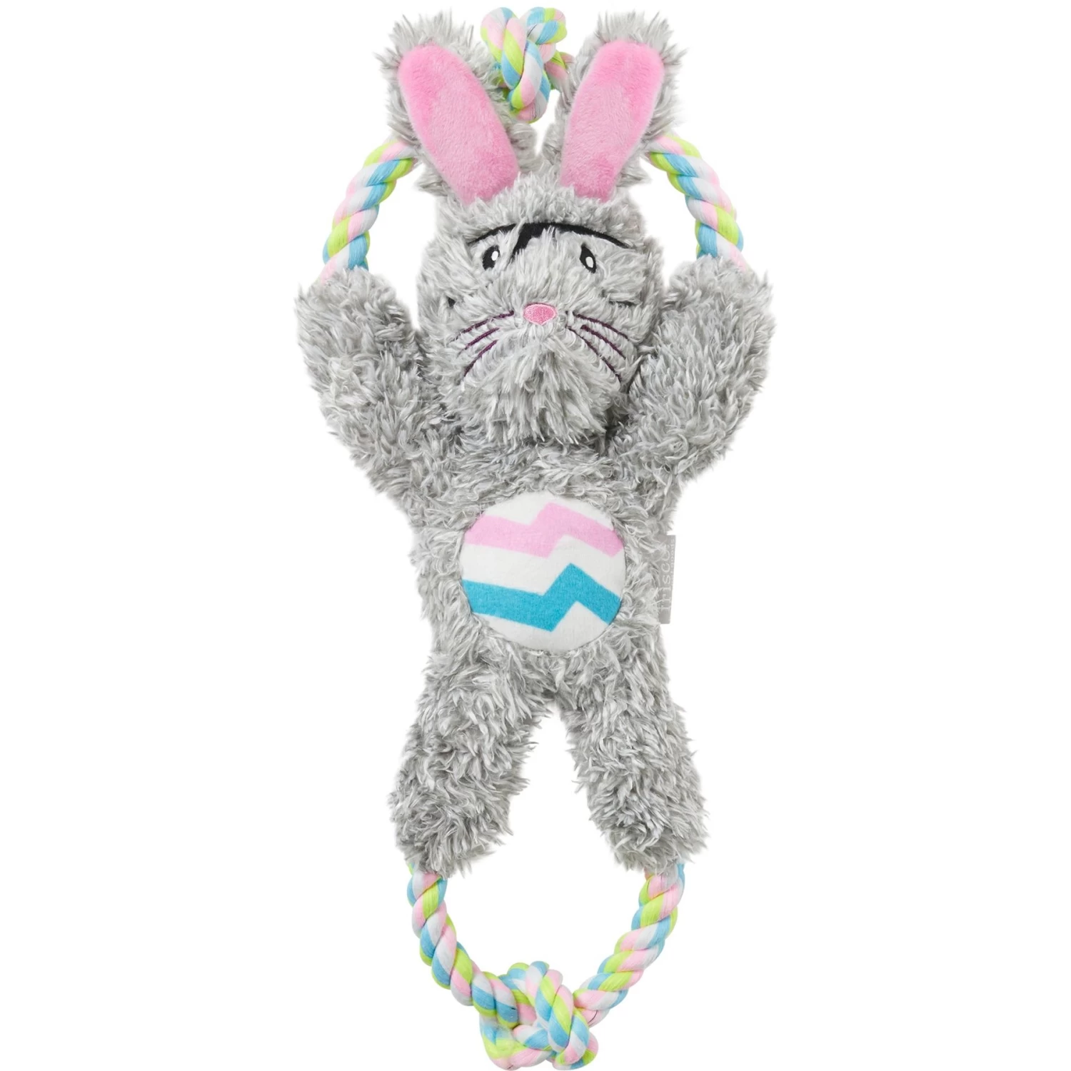 Frisco Easter Bunny Plush With Rope Squeaky Dog Toy 3 Frisco Easter Bunny Plush With Rope Squeaky Dog Toy