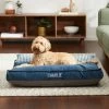 Frisco Personalized Navy Bolstered Bed With Navy Check Bolster, X-Large -Frisco 311768 MAIN. AC SS1800 V1633439531