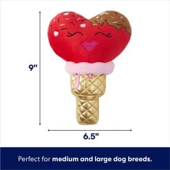 Frisco Valentine Ice Cream Plush Squeaky Dog Toy -Frisco 312895 PT1. AC SS1800 V1701364917