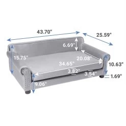 Frisco Sofa Pet Bed With Removable Cover & Frisco Eyelash Cat & Dog Blanket -Frisco 319504 PT2. AC SS1800 V1630626372