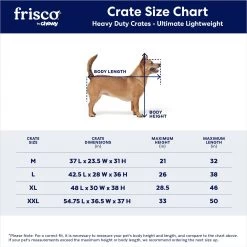 Frisco Ultimate Lightweight Heavy Duty Foldable & Stackable Steel Metal Single Door Dog Crate -Frisco 326416 PT2. AC SS1800 V1645739508