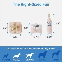 Frisco Mother's Day Gifts Plush Squeaky Dog Toy, 3 Count -Frisco 327035 PT1. AC SS1800 V1649870846