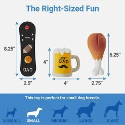 Frisco Father's Day Essential Latex Squeaky Dog Toy, 4 Count 6 Frisco Father's Day Essential Latex Squeaky Dog Toy, 4 Count -Frisco 327045 PT1. AC SS1800 V1648563987