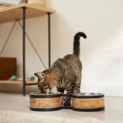 Frisco Premium Elevated Bone Design Stainless Steel Double Diner Dog & Cat Bowl -Frisco 331499 PT3. AC SS1800 V1657656892