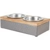 Frisco Premium Stainless Steel Double Diner Dog & Cat Bowl, Black 2 Frisco Premium Stainless Steel Double Diner Dog & Cat Bowl, Black -Frisco 331532 MAIN. AC SS1800 V1657656874
