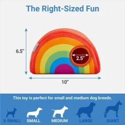 Frisco Pride Rainbow Hide & Seek Puzzle Plush Squeaky Dog Toy -Frisco 331673 PT1. AC SS1800 V1649784998