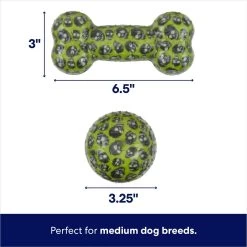 Frisco Halloween Glow In The Dark TPR Squeaky Bone & Ball Dog Toy -Frisco 344130 PT1. AC SS1800 V1689878848