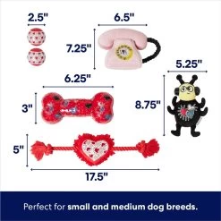 Frisco Valentine Rope, TPR & Plush Variety Pack Dog Toy -Frisco 371077 PT1. AC SS1800 V1701364919
