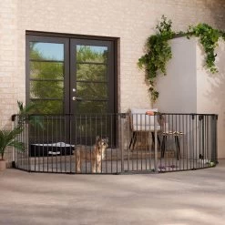 Frisco Outdoor Galvanized Steel 8-Panel Configurable Gate And Playpen With Oxford Roof -Frisco 507086 PT4. AC SS1800 V1668631346