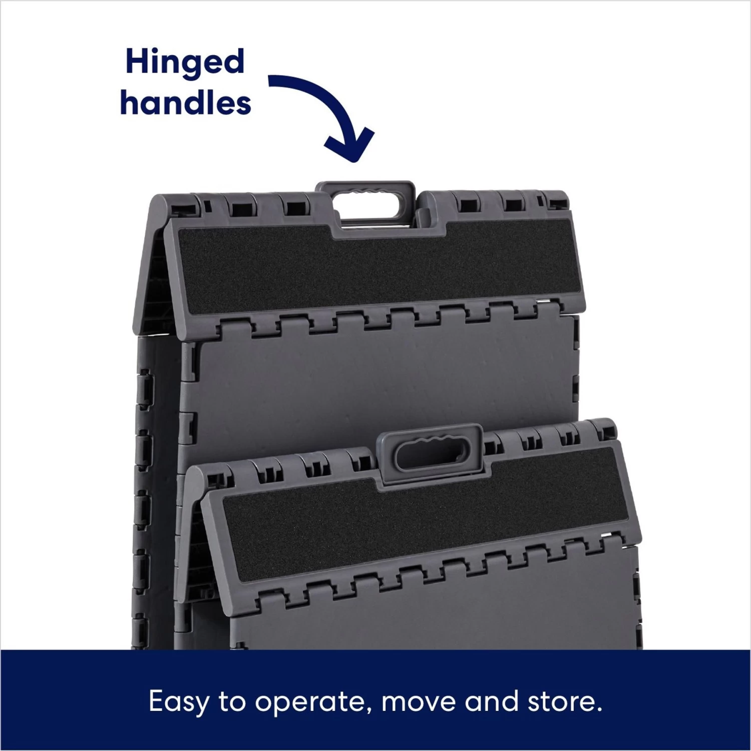 Frisco Foldable Cat & Dog Plastic Stairs, Grey 5 Frisco Foldable Cat & Dog Plastic Stairs, Grey - Image 3