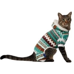 Frisco Fairisle Cozy Plush Fleece Dog & Cat PJs, Green -Frisco 719054 PT2. AC SS1800 V1692193162