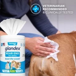 Vetnique Labs Glandex Wipes Rear End Anal Gland Cleansing & Deodorizing Hygienic Rear End Boot The Scoot Dog & Cat Wipes & Frisco Disposable Male Dog Wraps -Frisco 826454 PT4. AC SS1800 V1682018155