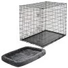 Frisco Heavy Duty Single Door Wire Dog Crate & MidWest Quiet Time Fleece Dog Crate Mat -Frisco 933510 MAIN. AC SS1800 V1692303238