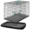 Frisco Heavy Duty Enhanced Lock Double Door Fold & Carry Wire Dog Crate & Mat Kit & MidWest Quiet Time Fleece Dog Crate Mat -Frisco 947398 MAIN. AC SS1800 V1693924195