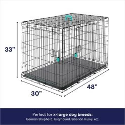 Frisco Heavy Duty Enhanced Lock Double Door Fold & Carry Wire Dog Crate & Mat Kit & MidWest Quiet Time Fleece Dog Crate Mat 13 Frisco Heavy Duty Enhanced Lock Double Door Fold & Carry Wire Dog Crate & Mat Kit & MidWest Quiet Time Fleece Dog Crate Mat -Frisco 947398 PT2. AC SS1800 V1693602742