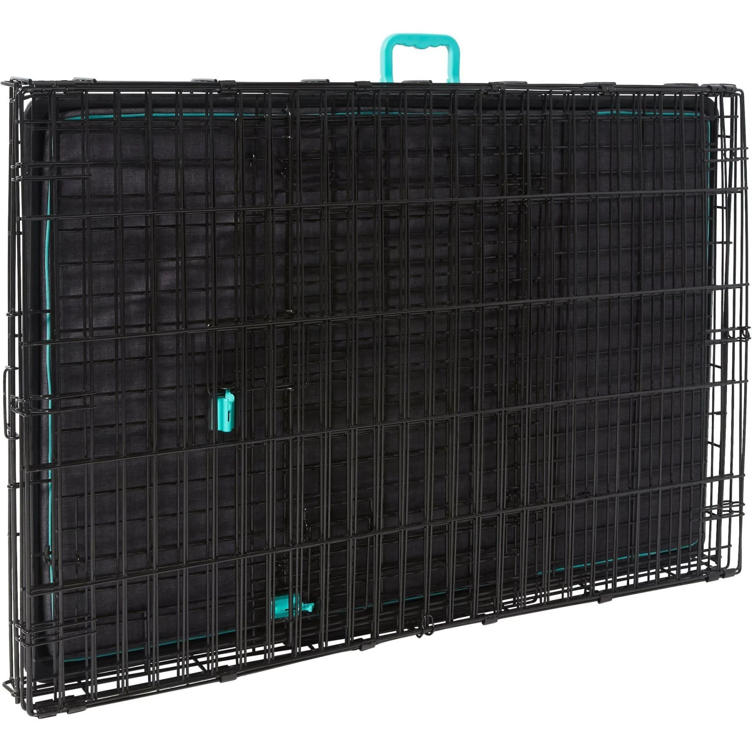 Frisco Heavy Duty Enhanced Lock Double Door Fold & Carry Wire Dog Crate & Mat Kit & MidWest Quiet Time Fleece Dog Crate Mat 6 Frisco Heavy Duty Enhanced Lock Double Door Fold & Carry Wire Dog Crate & Mat Kit & MidWest Quiet Time Fleece Dog Crate Mat - Image 4