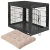 Frisco Double Door Furniture Style Dog Crate, Black & Frisco Swirl Dog Crate Mat 1 Frisco Double Door Furniture Style Dog Crate, Black & Frisco Swirl Dog Crate Mat -Frisco 947710 MAIN. AC SS1800 V1693600276