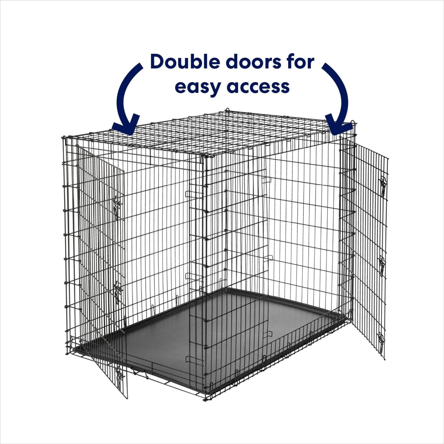 Frisco XX-Large Heavy Duty Double Door Wire Dog Crate, 54 Inch 6 Frisco XX-Large Heavy Duty Double Door Wire Dog Crate, 54 Inch - Image 4